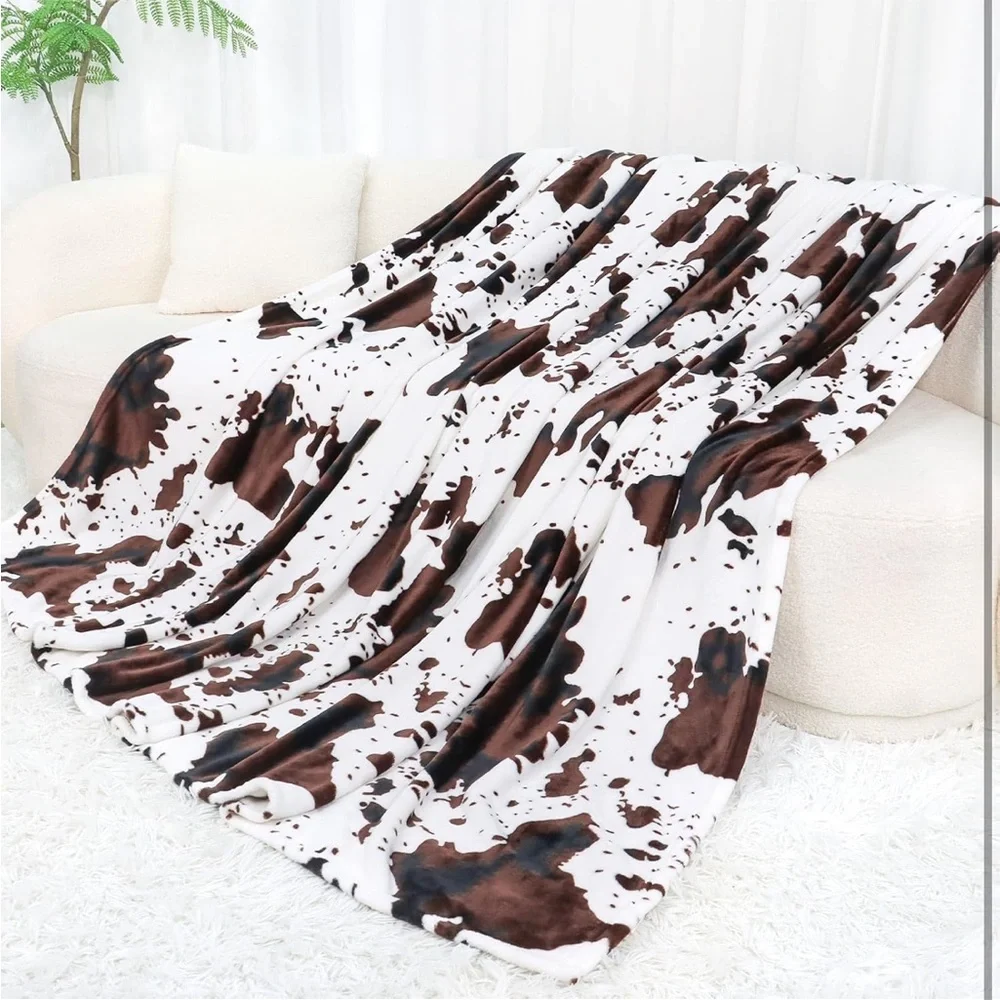 Cow Print Throw Blanket